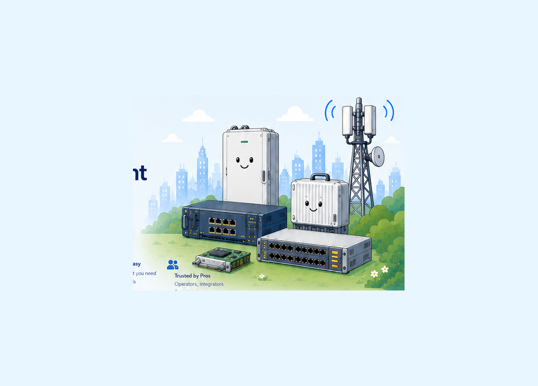 Global telecom equipment illustration