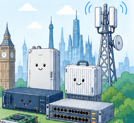 Europe telecom equipment illustration